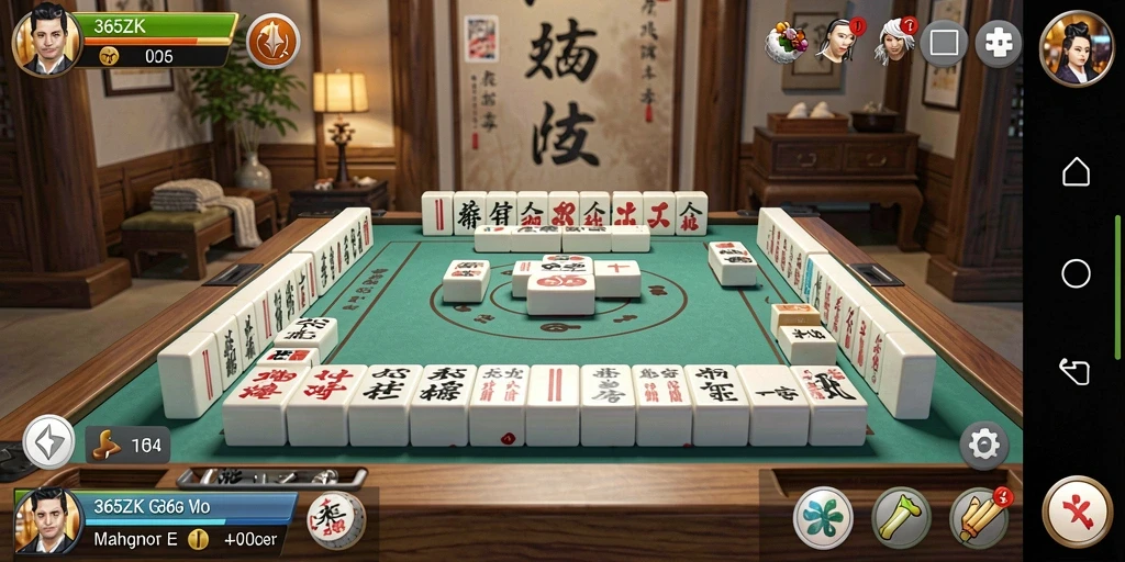Tampilan gameplay Mahjong yang menantang dan mengasyikkan.