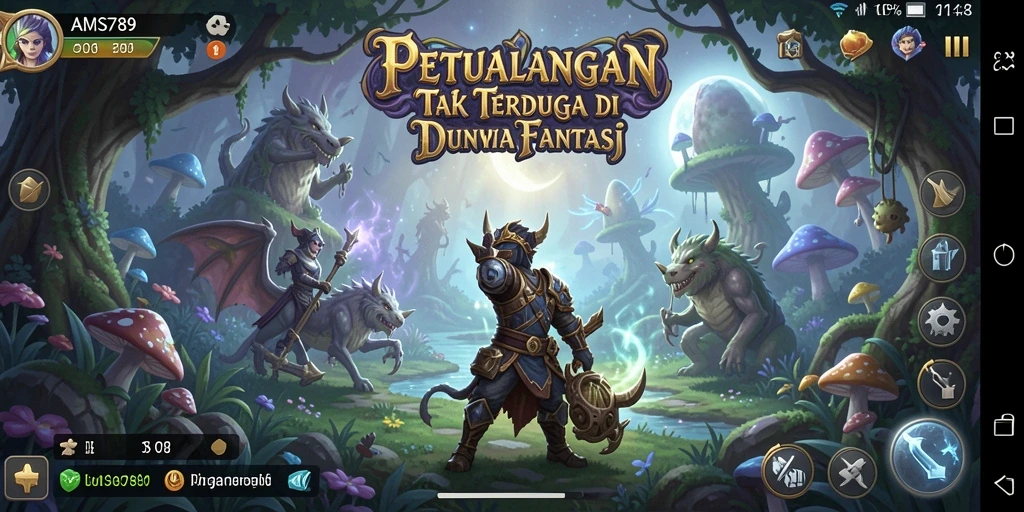 Tampilan gameplay seru dari AMS789 di dunia petualangan.
