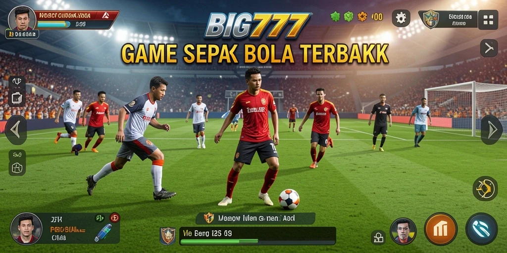 Tampilan gameplay menarik dari BIG777 di lapangan sepak bola.