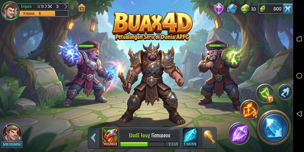Screenshot gameplay BUAH4D yang menampilkan aksi pertarungan seru.