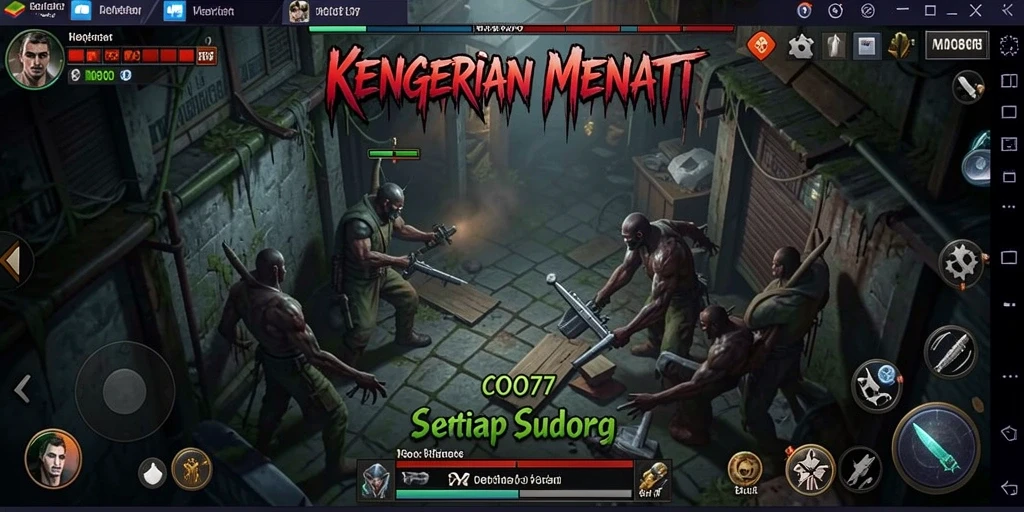 Screenshot gameplay COO77 menampilkan suasana Horror yang menakutkan.