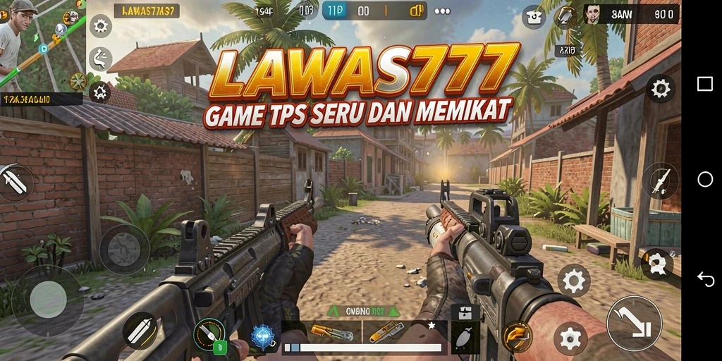 Tampilan gameplay LAWAS777 dengan aksi menegangkan dalam game TPS.