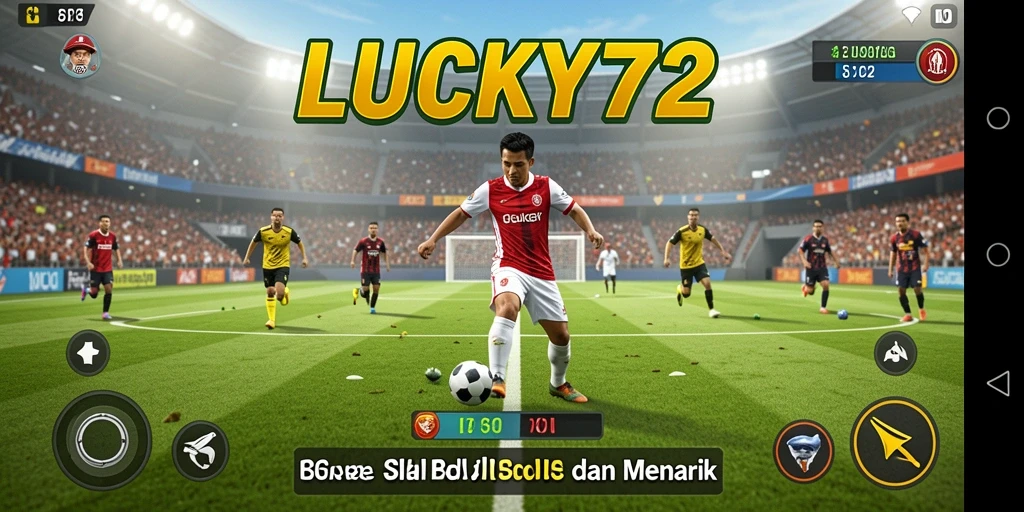 Tampilan menarik dari gameplay sepak bola di LUCKY72.