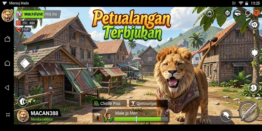 Tangkapan layar gameplay MACAN388 menampilkan eksplorasi dunia yang luas.