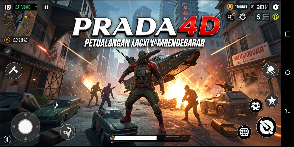 Tampilan gameplay PRADA4D dengan aksi yang mendebarkan.