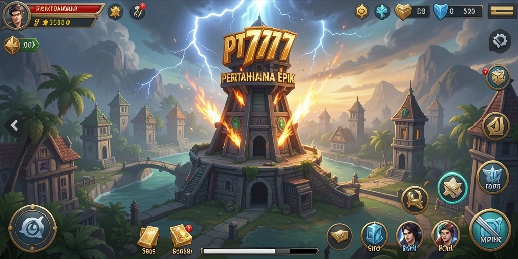 Screenshot PT777 menampilkan aksi seru dalam strategi Tower Defense.
