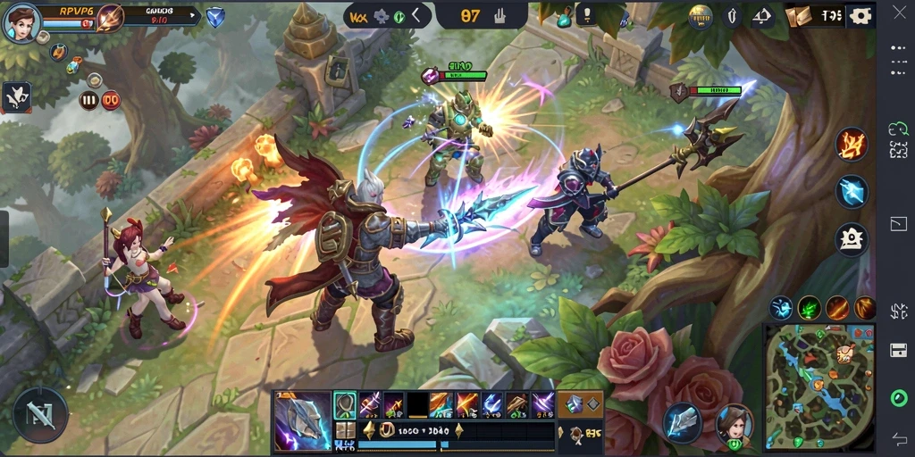 Screenshot RPVIP6 menampilkan aksi seru dalam pertempuran MMORPG.
