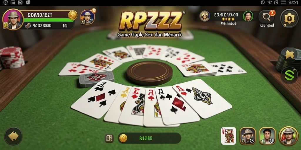 Screenshot gameplay Gaple RPZZZ yang seru dan interaktif.