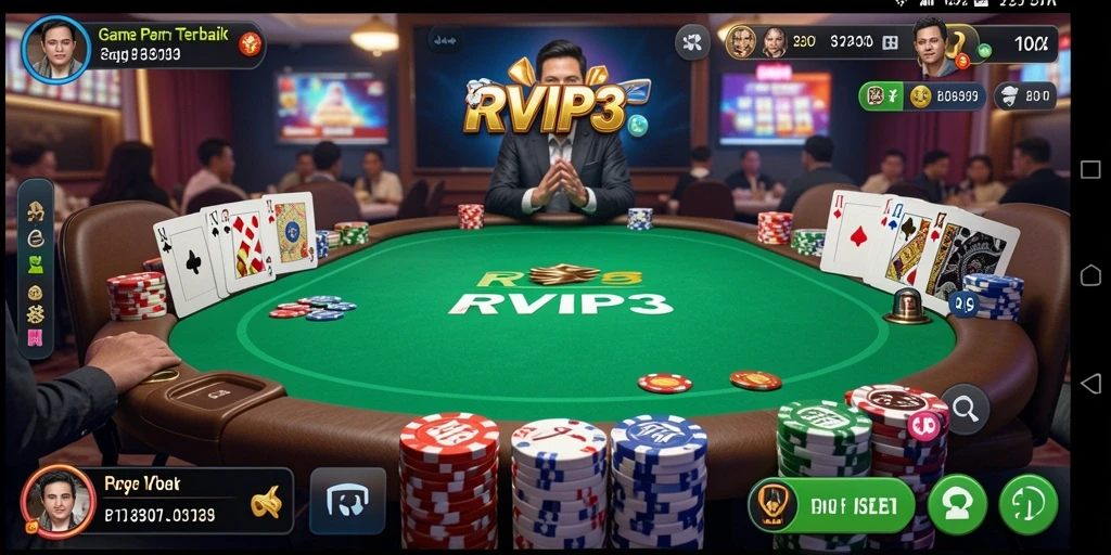 Tampilan permainan Poker yang mendebarkan di RVIP3.