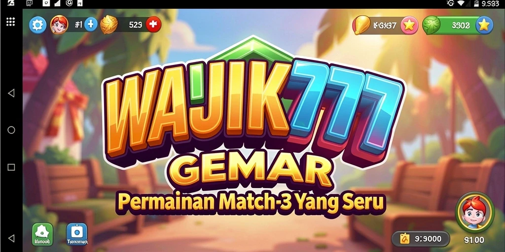 Tampilan gameplay seru WAJIK777 dalam aksi Match-3.