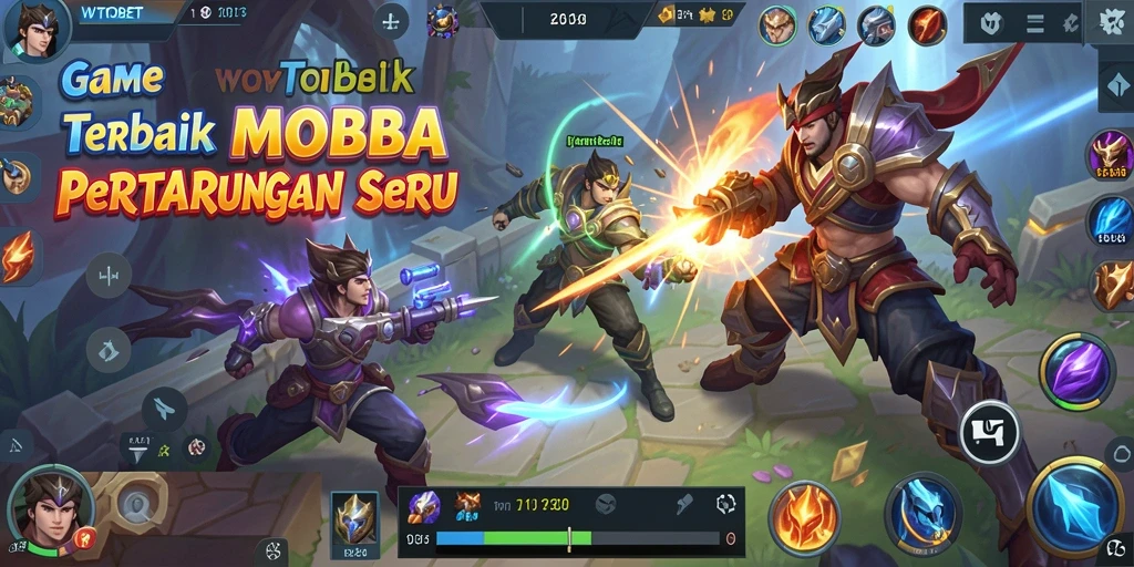 Screenshot tampilan gameplay seru dari WTOBET MOBA.